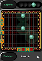 Game in progress with ray markers