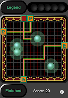 Game with ray trails visible